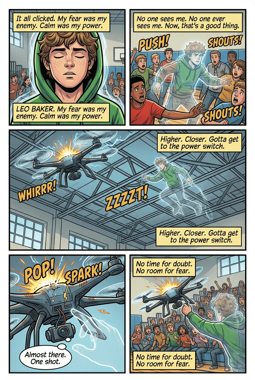 Camo Kid, page 4 of 5, Comic Book style