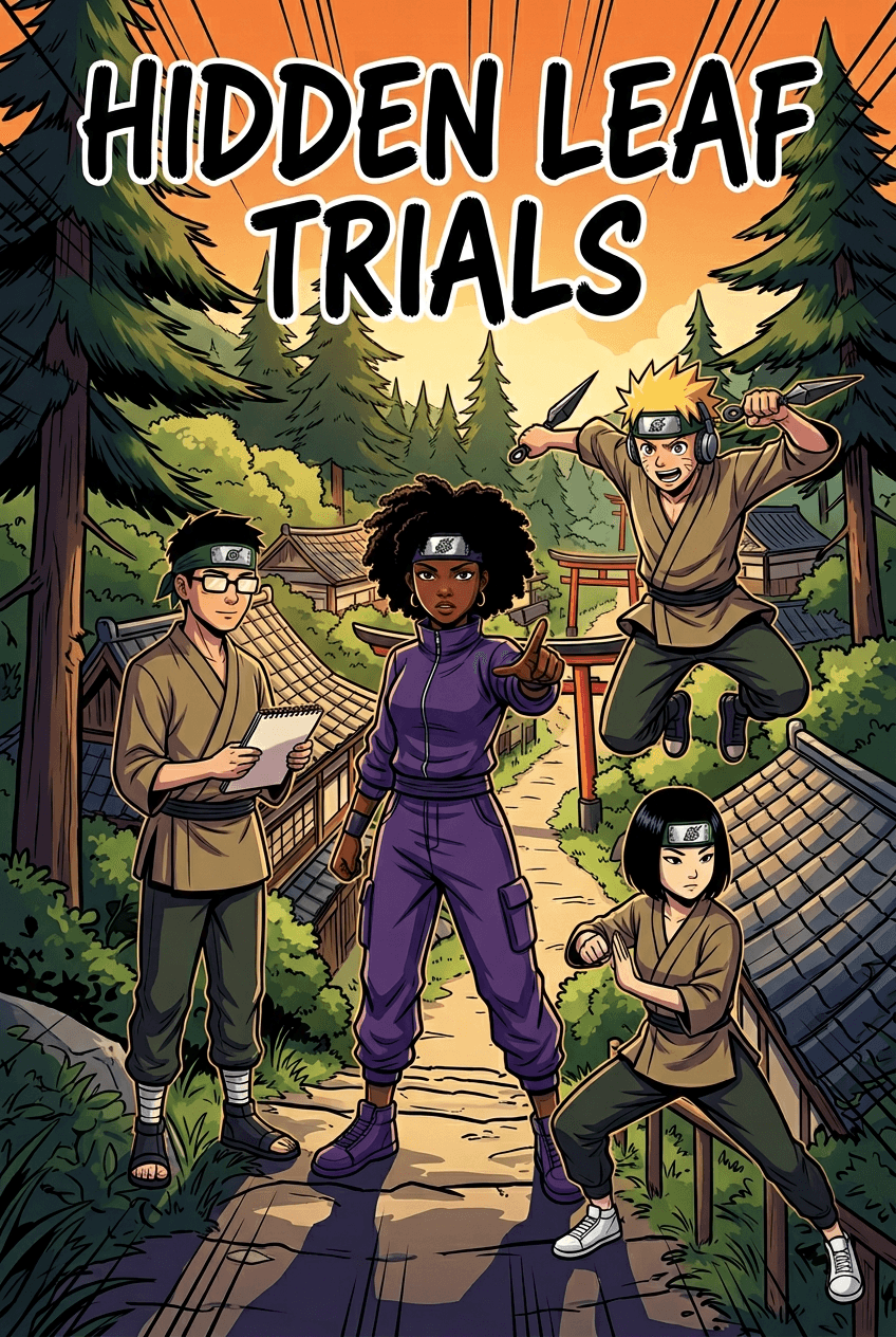 Hidden Leaf Trials, a 5-page comic made with Comikaze