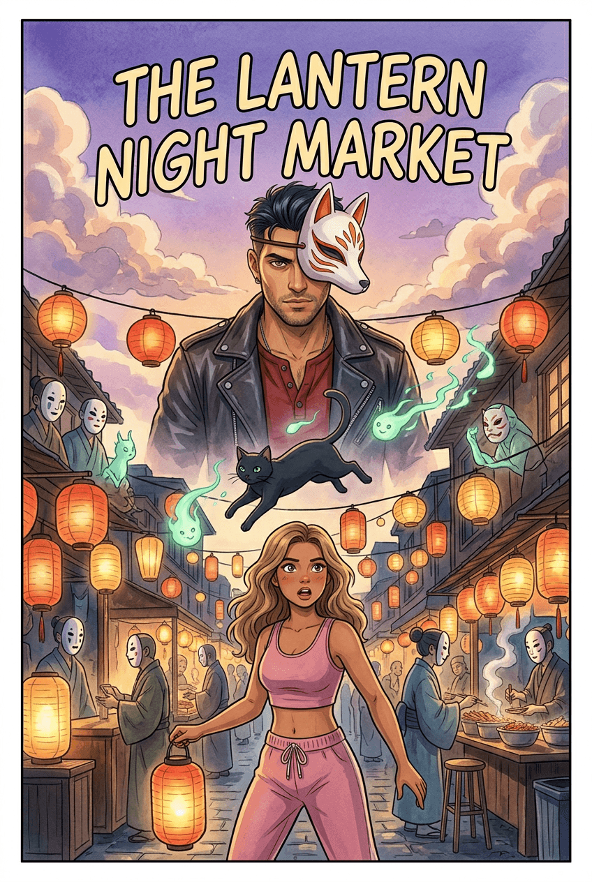 The Lantern Night Market, a 5-page comic made with Comikaze