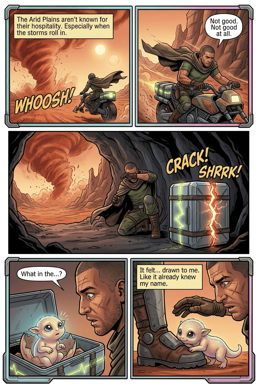 The Cargo Was Alive, page 2 of 5, Sci-Fi Space Opera style