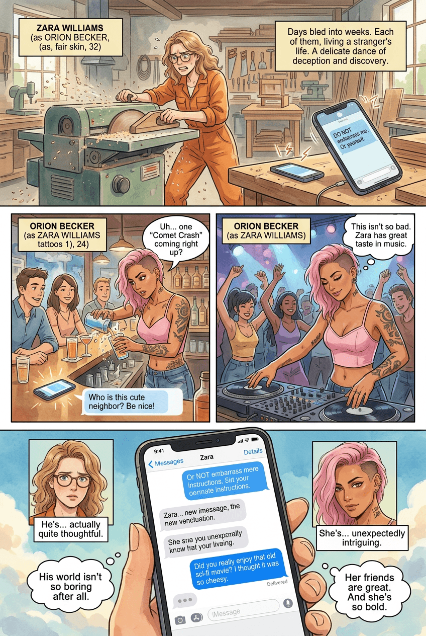 The Stars Swapped Us, page 3 of 5, Anime Film style