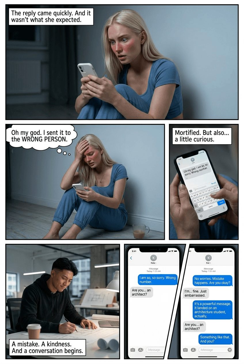 Wrong Number, Right Person, page 2 of 5, Realistic style