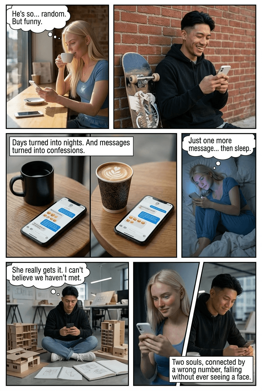 Wrong Number, Right Person, page 3 of 5, Realistic style