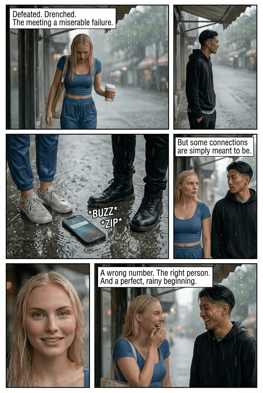 Wrong Number, Right Person, page 5 of 5, Realistic style