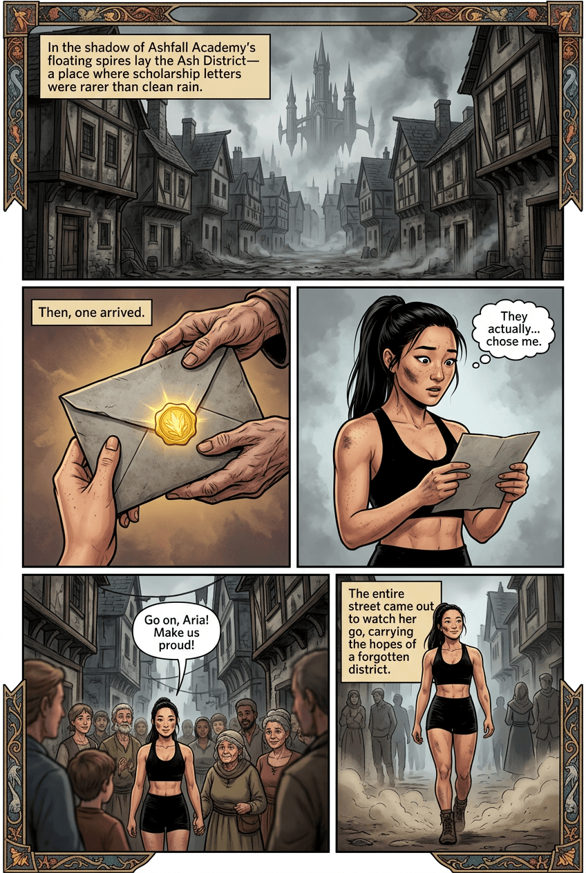 Entrance Trials, page 1 of 8, Fantasy Epic style