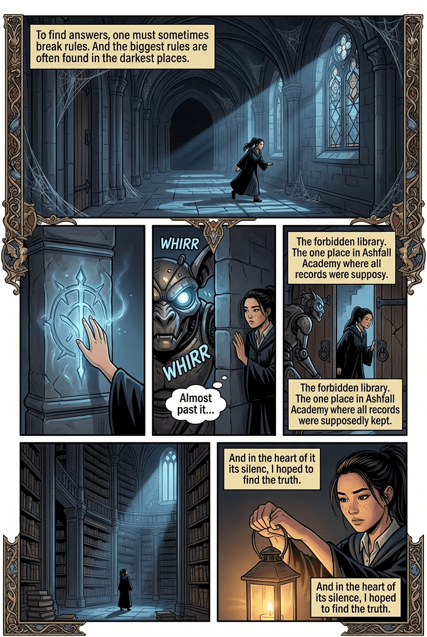 The Missing Hour, page 3 of 8, Fantasy Epic style