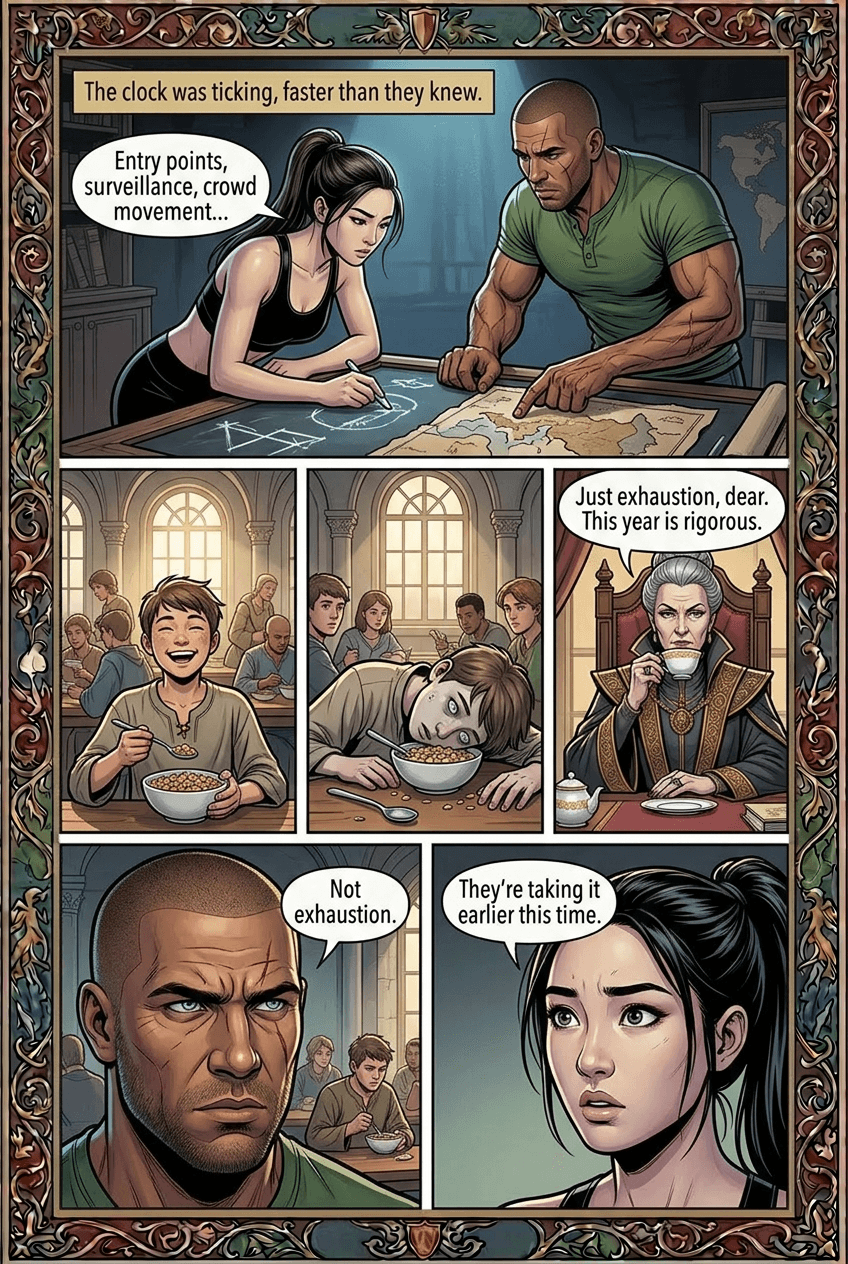 The Endless First Year, page 7 of 8, Fantasy Epic style