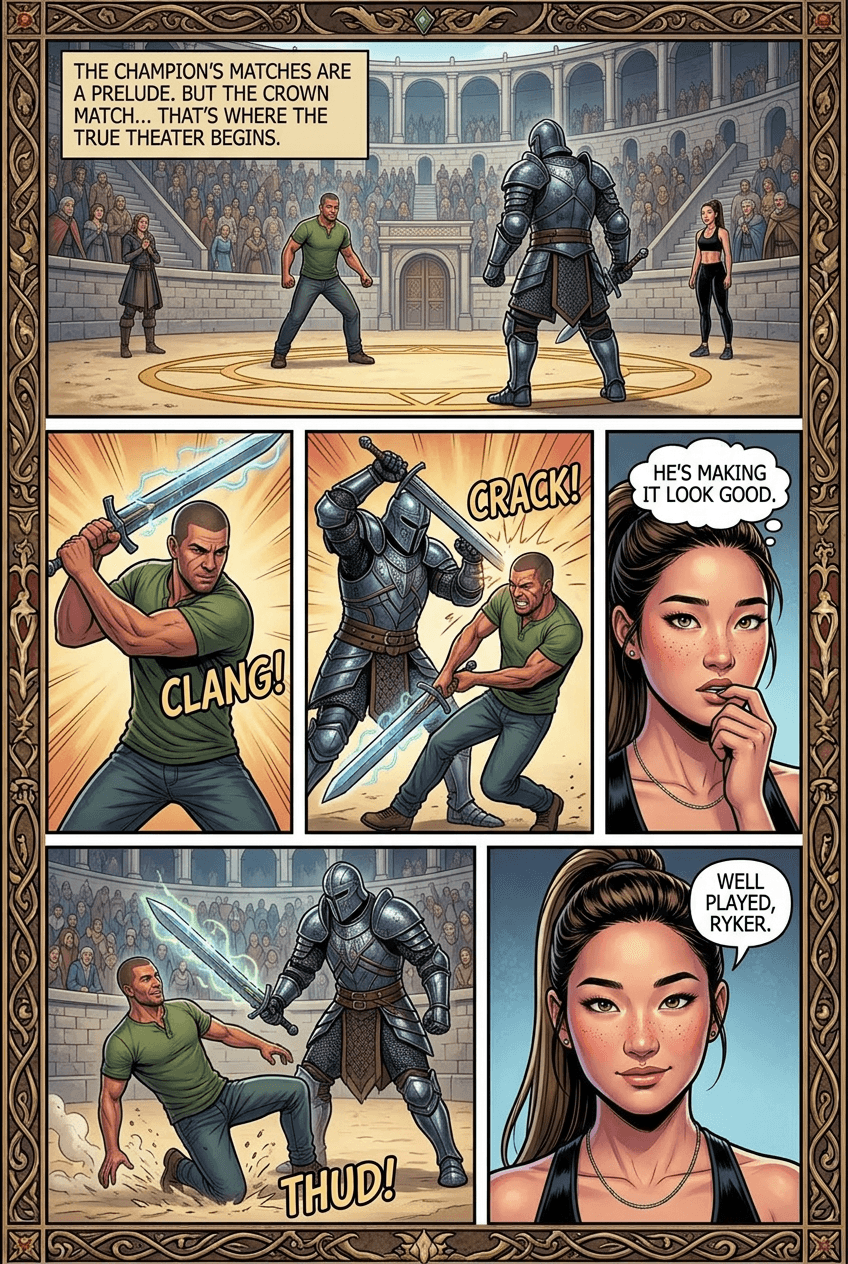 The Winter Gala Duel, page 2 of 8, Fantasy Epic style