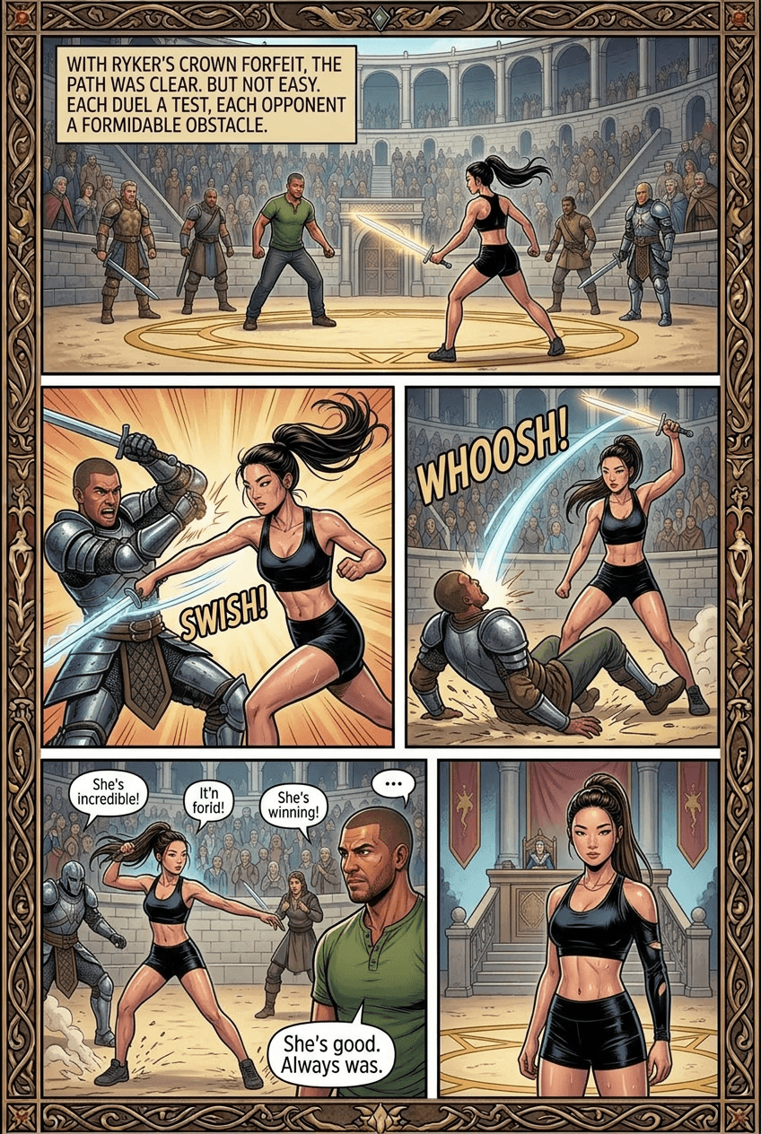 The Winter Gala Duel, page 3 of 8, Fantasy Epic style
