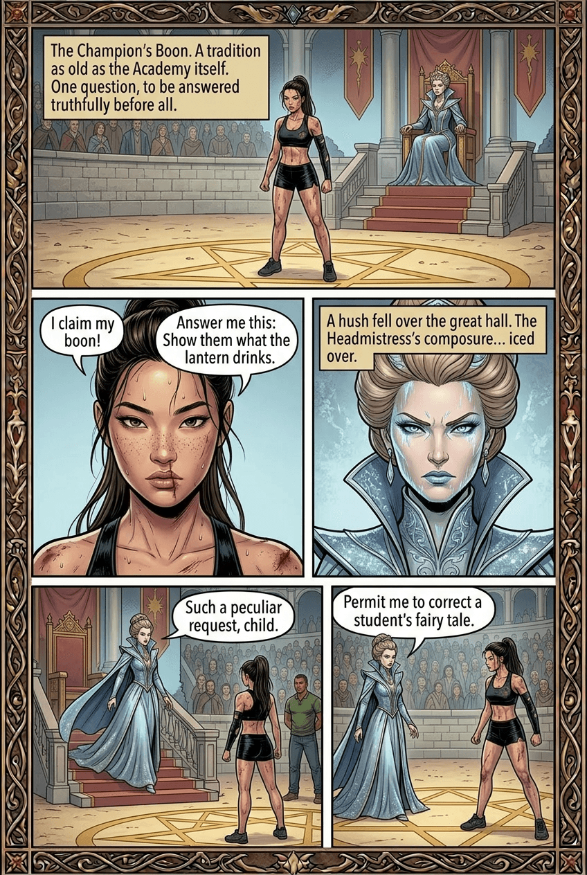 The Winter Gala Duel, page 5 of 8, Fantasy Epic style