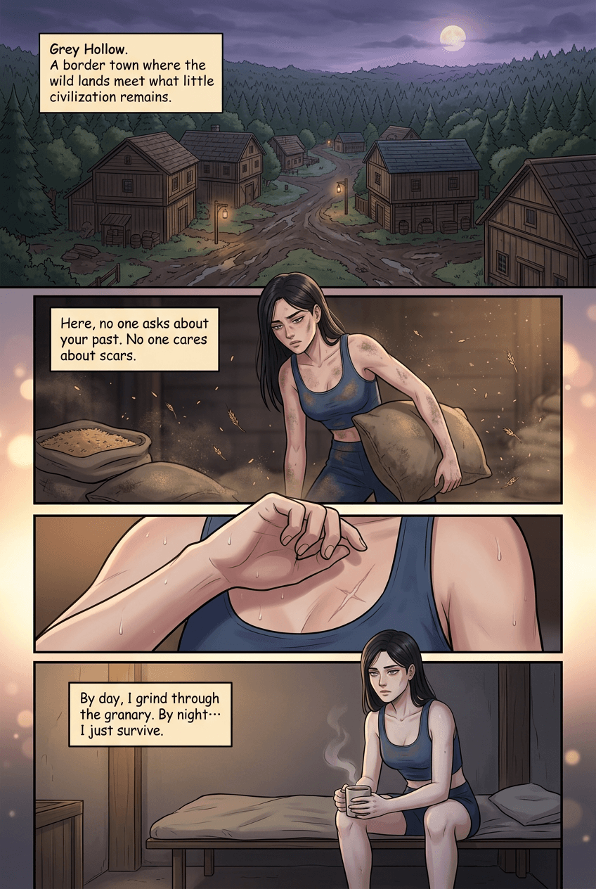 Silver Blood, page 1 of 8, Romance Webtoon style