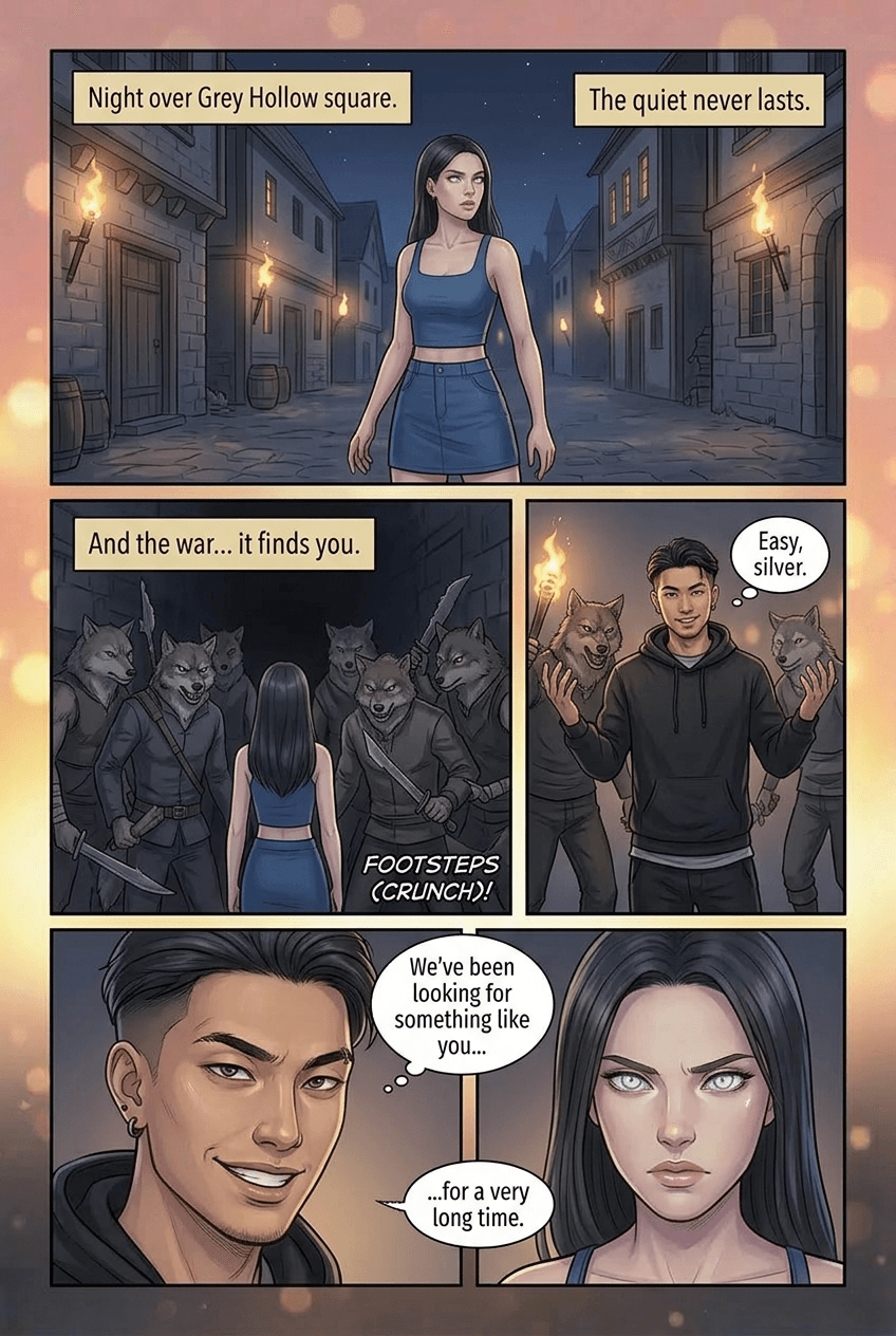 Silver Blood, page 8 of 8, Romance Webtoon style