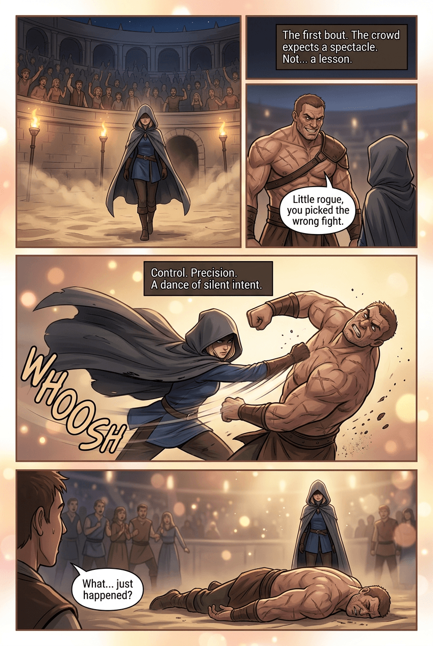 The Return, page 2 of 8, Romance Webtoon style