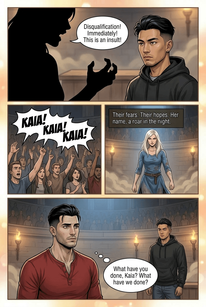 The Return, page 6 of 8, Romance Webtoon style