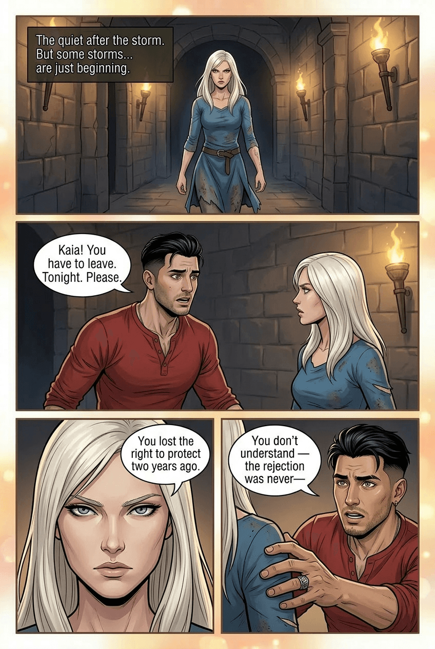The Return, page 7 of 8, Romance Webtoon style