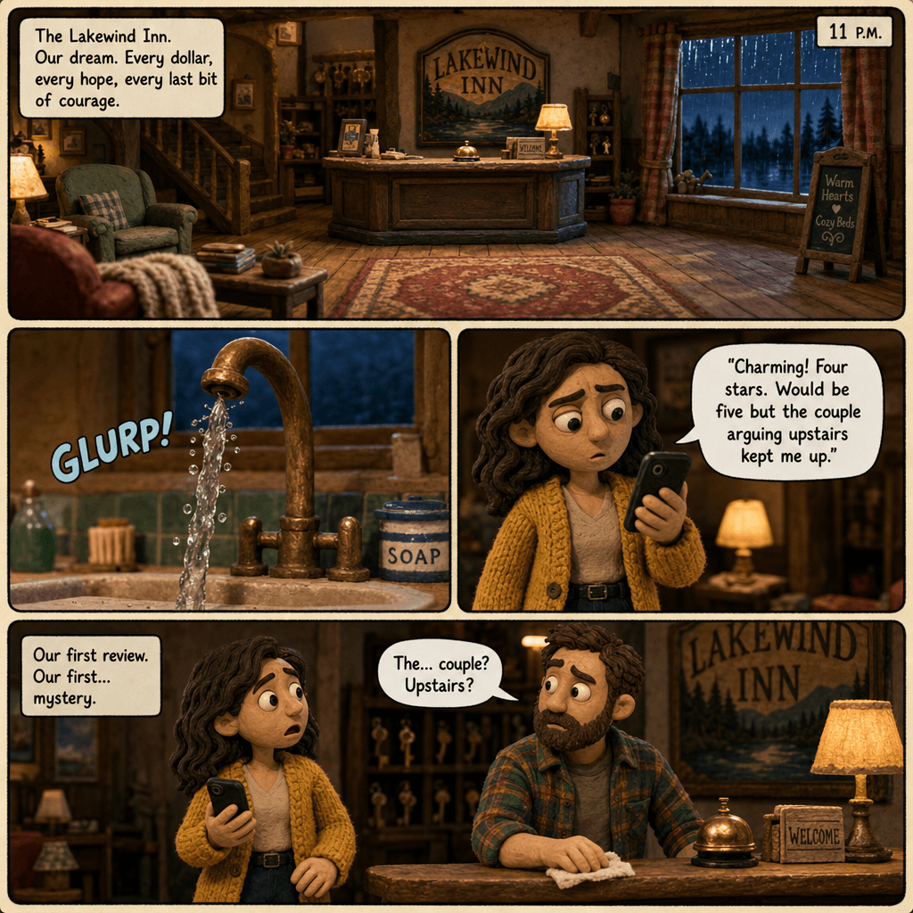 Check-In, page 1 of 9, Claymation style