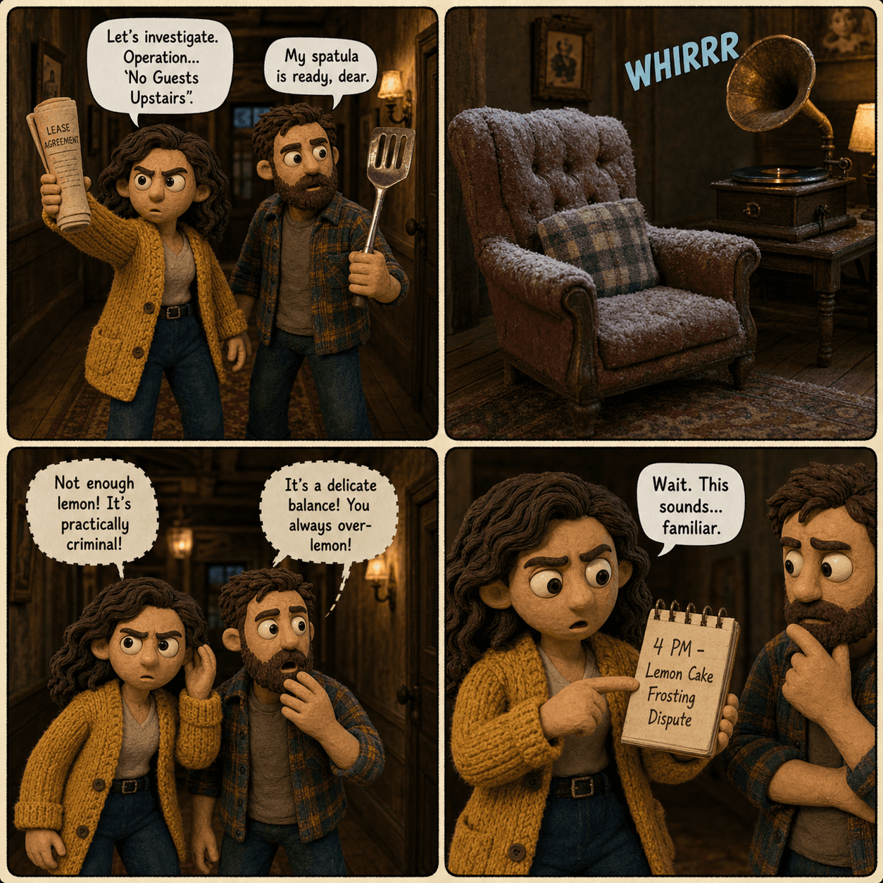 Check-In, page 2 of 9, Claymation style