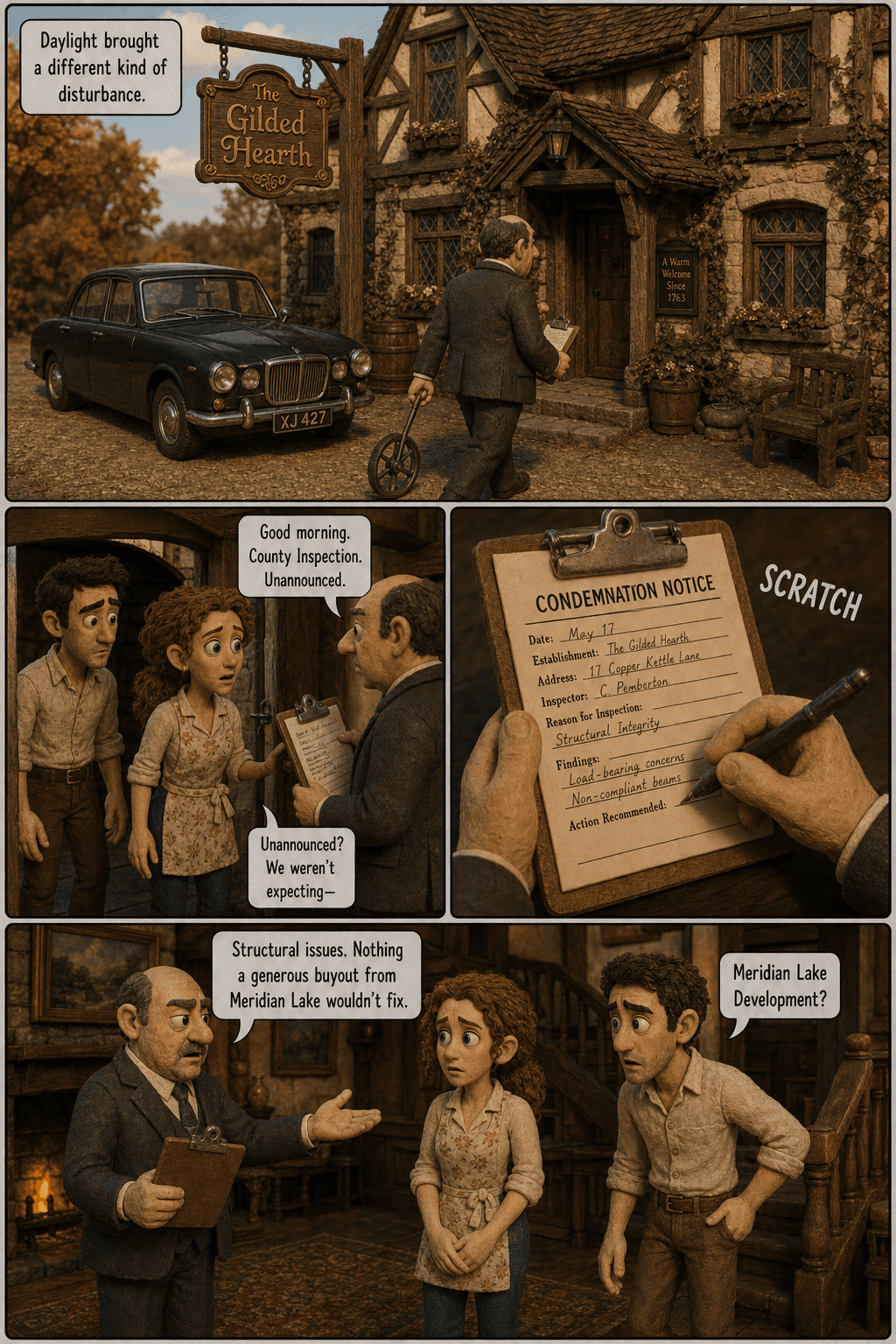 The Music Box, page 3 of 8, Claymation style