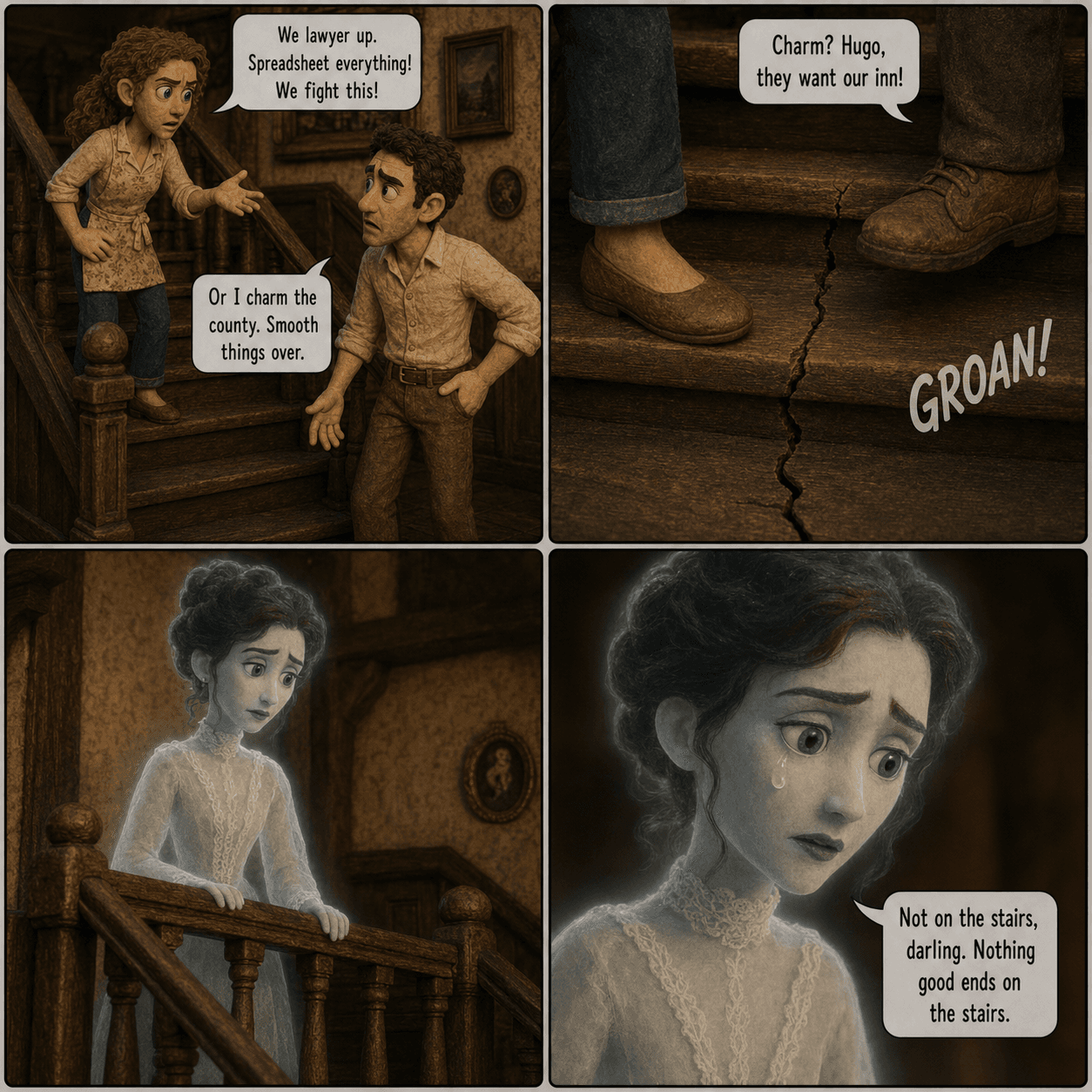 The Music Box, page 4 of 8, Claymation style