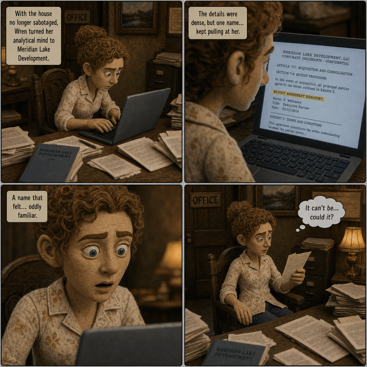 The Music Box, page 7 of 8, Claymation style