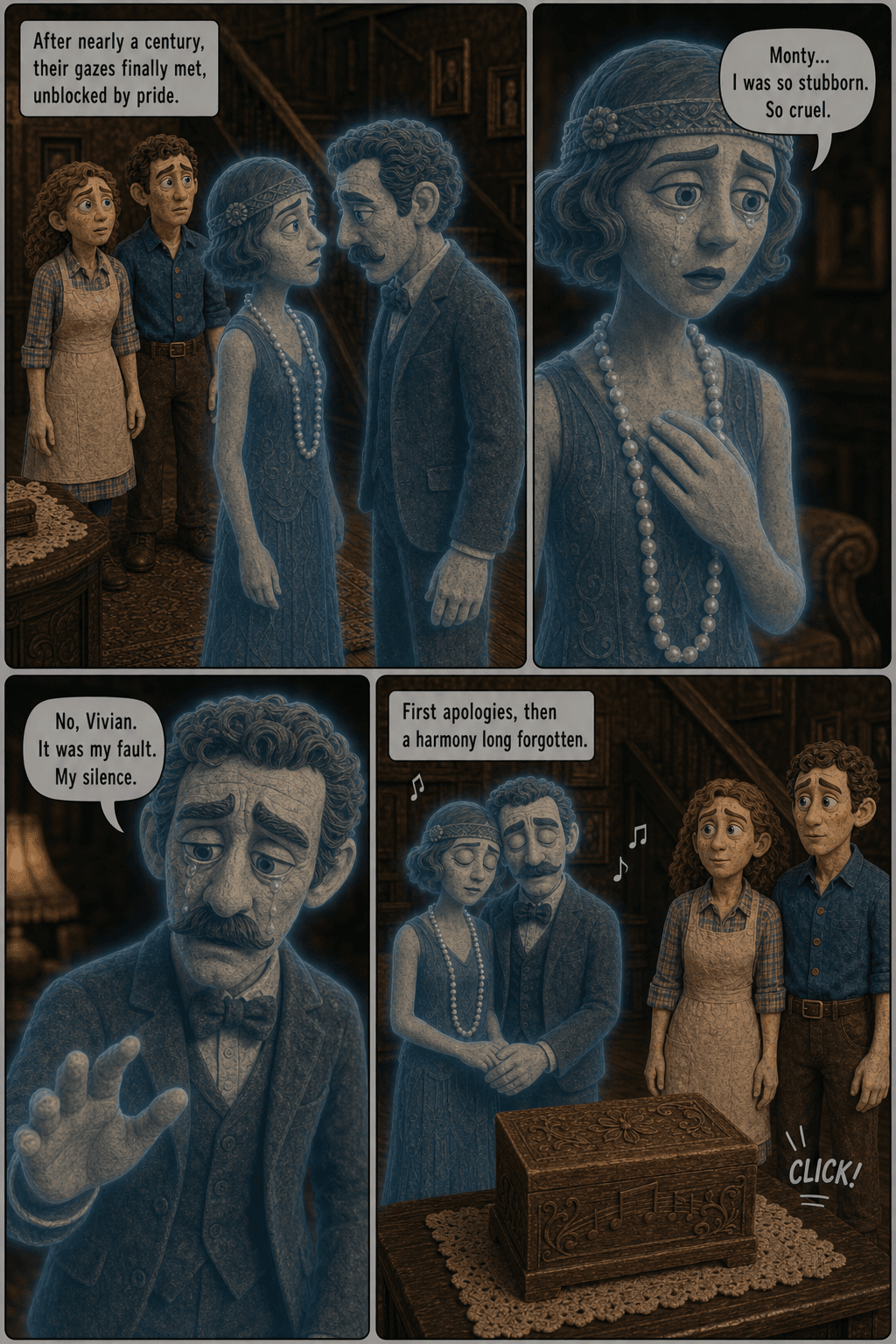 Last Dance, page 5 of 9, Claymation style