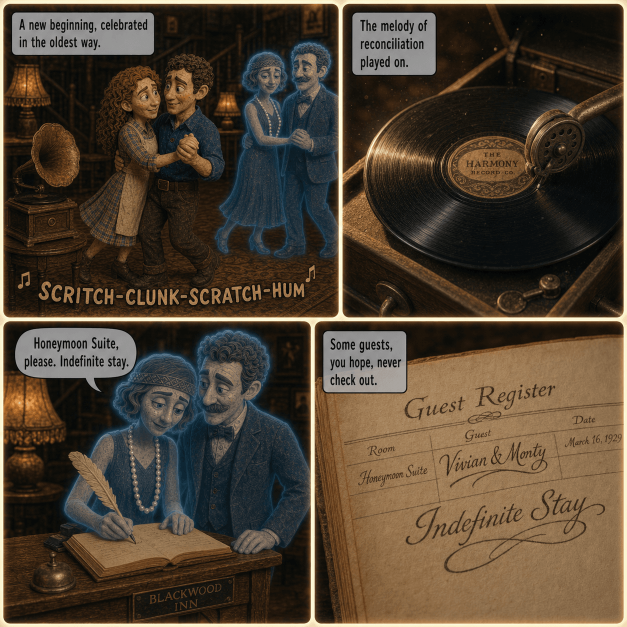 Last Dance, page 8 of 9, Claymation style