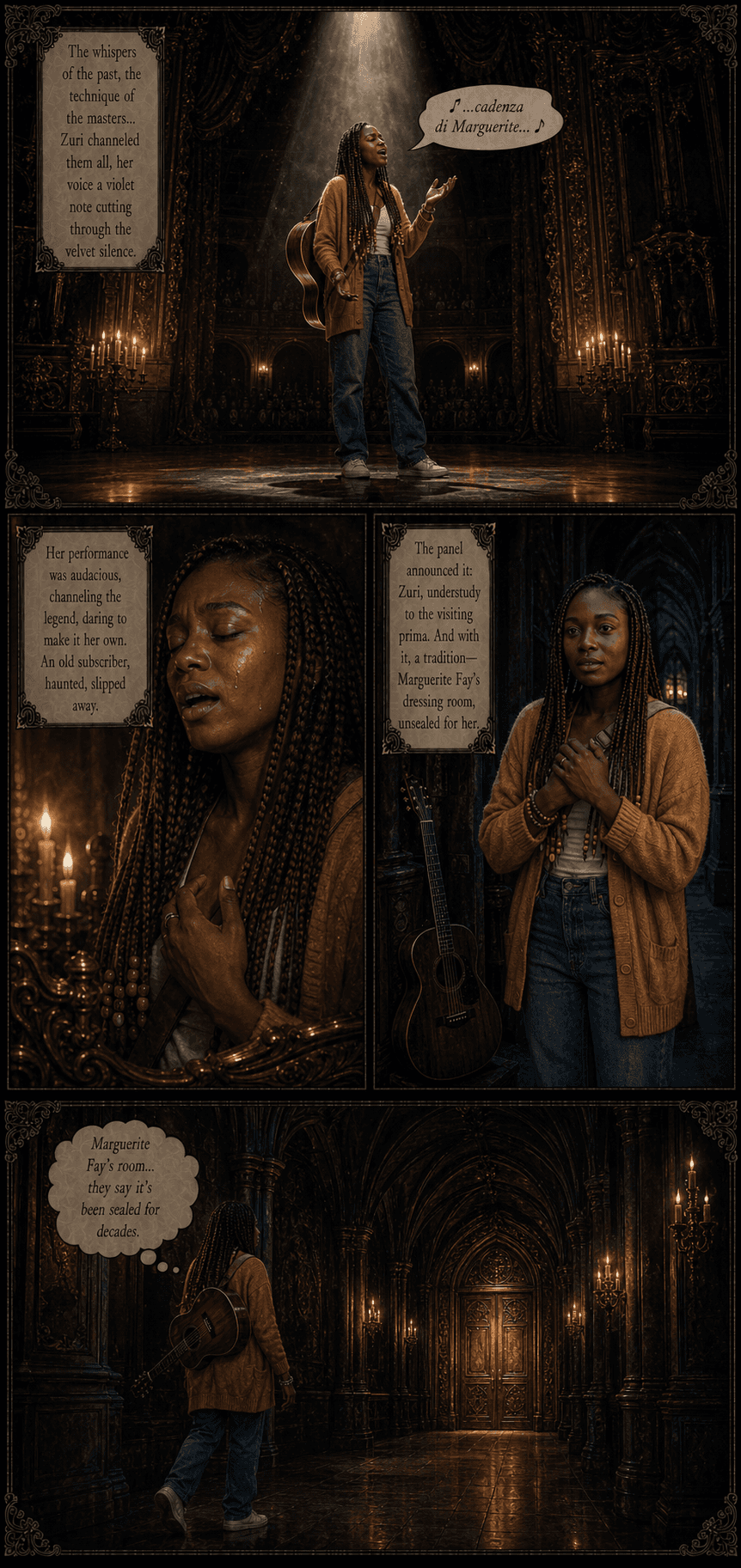 The Sealed Room, page 1 of 8, Velvet Gothic style