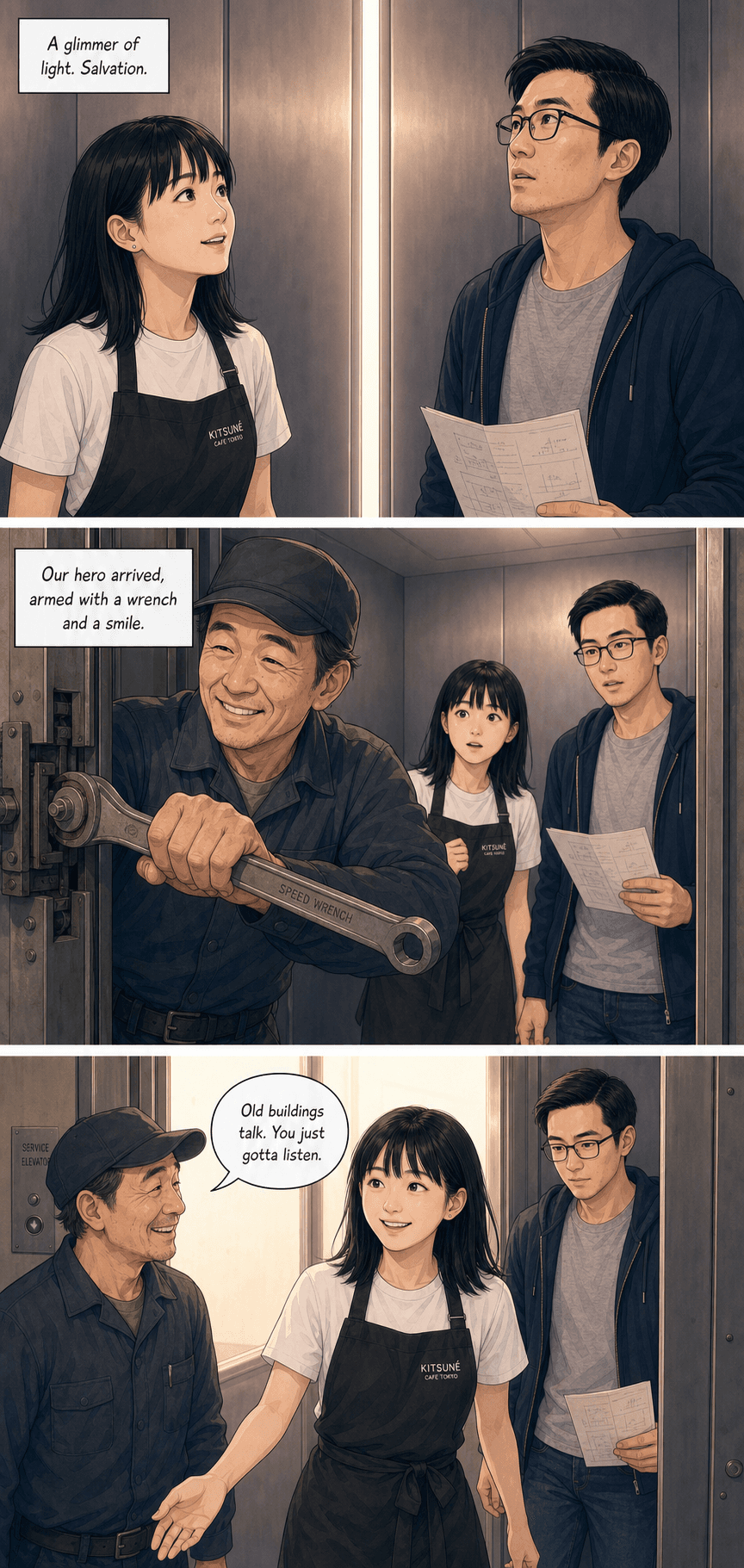 Out of Service, page 5 of 9, Webtoon style