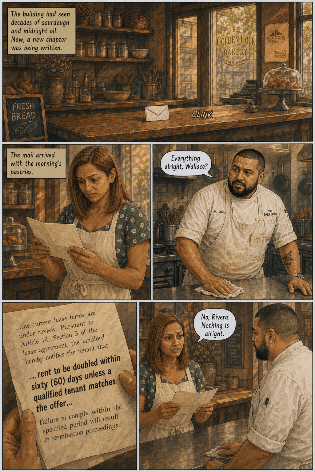 Rent, Doubled, page 1 of 8, Slice of Life style