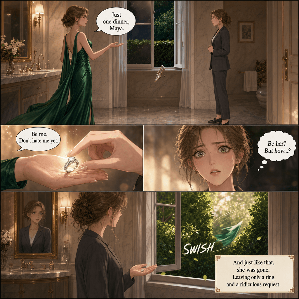 One Dinner, page 1 of 9, Romance Webtoon style