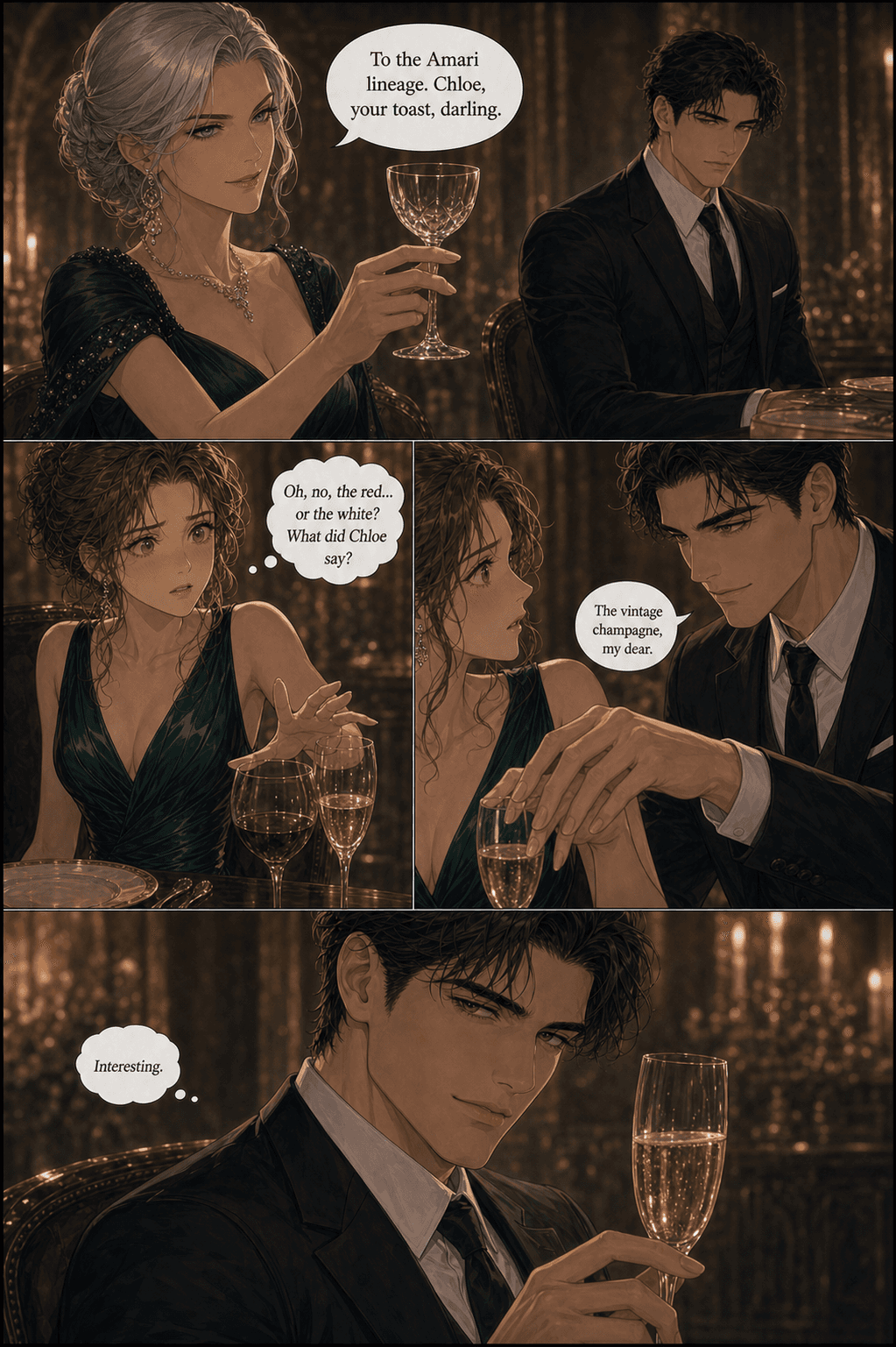 One Dinner, page 5 of 9, Romance Webtoon style