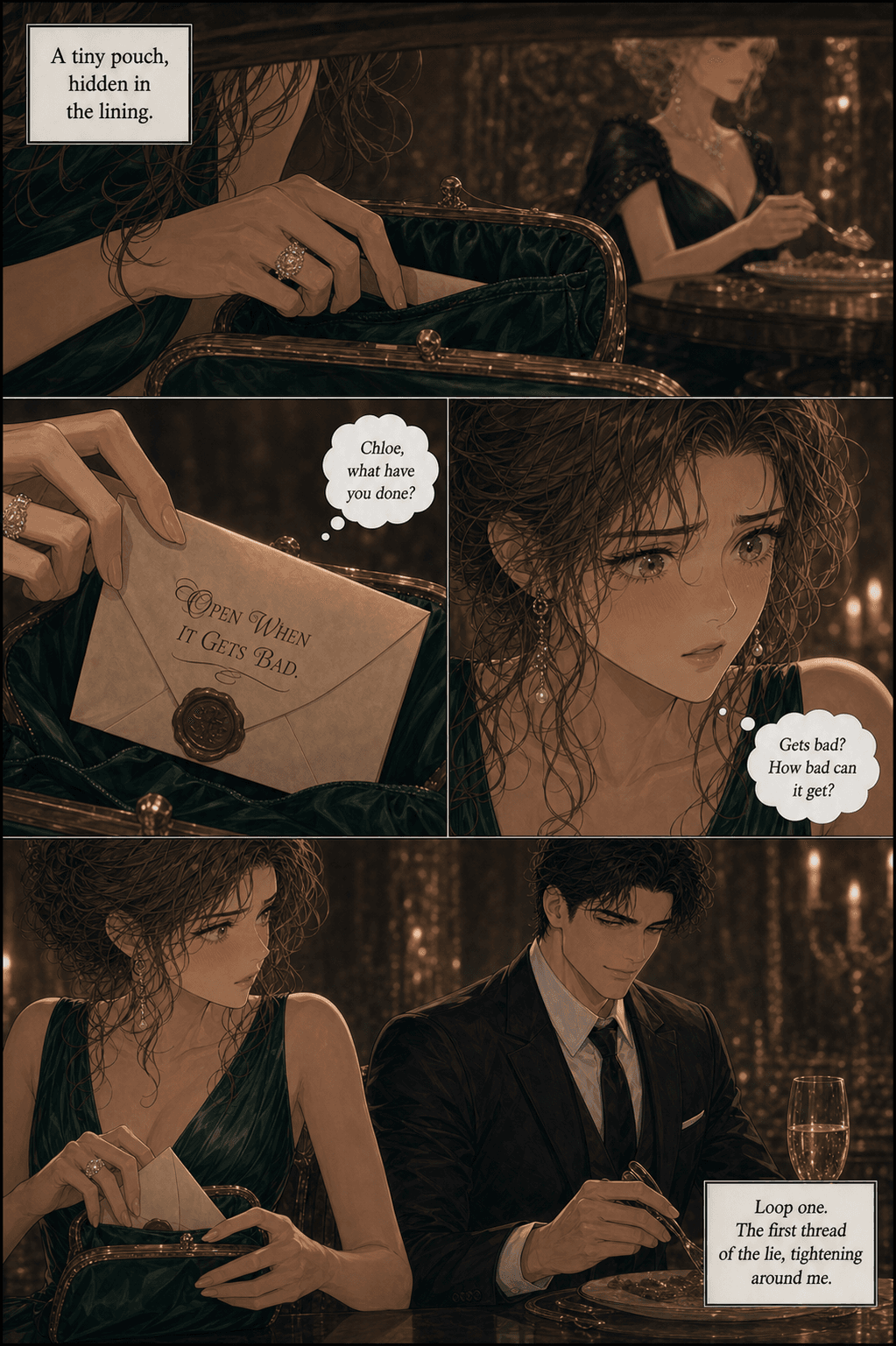One Dinner, page 6 of 9, Romance Webtoon style
