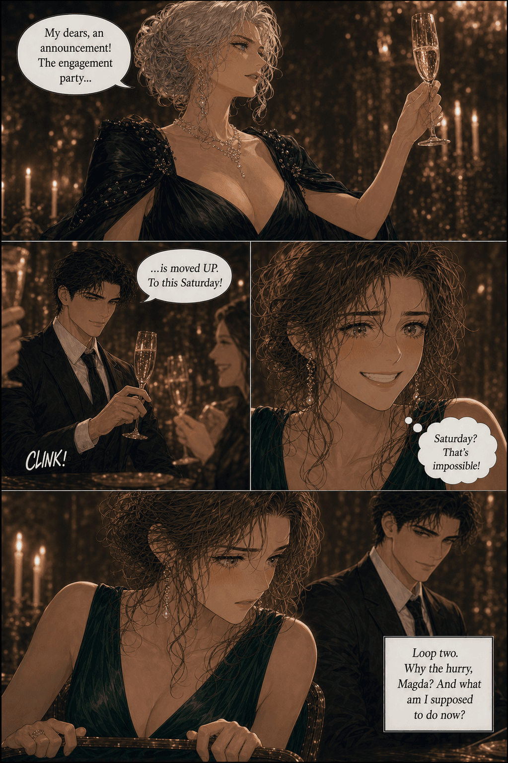 One Dinner, page 7 of 9, Romance Webtoon style