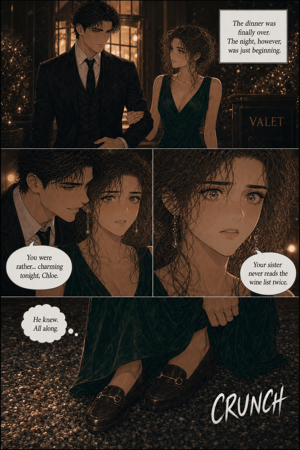 One Dinner, page 8 of 9, Romance Webtoon style