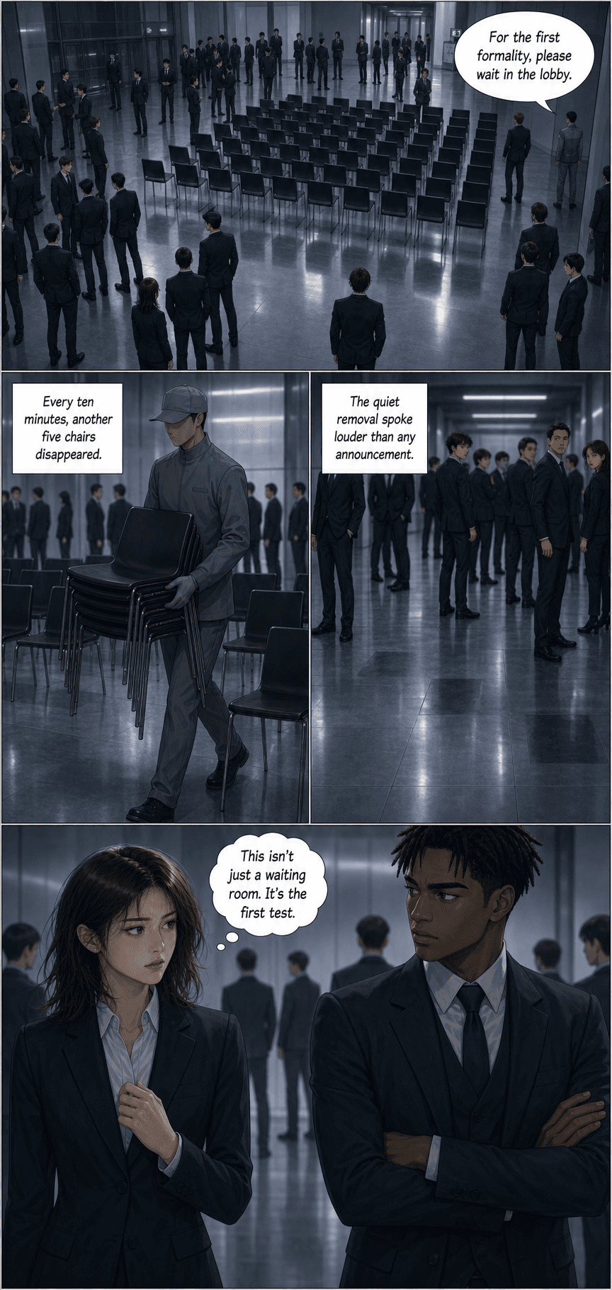 One Hundred Chairs, page 4 of 9, Manhwa style