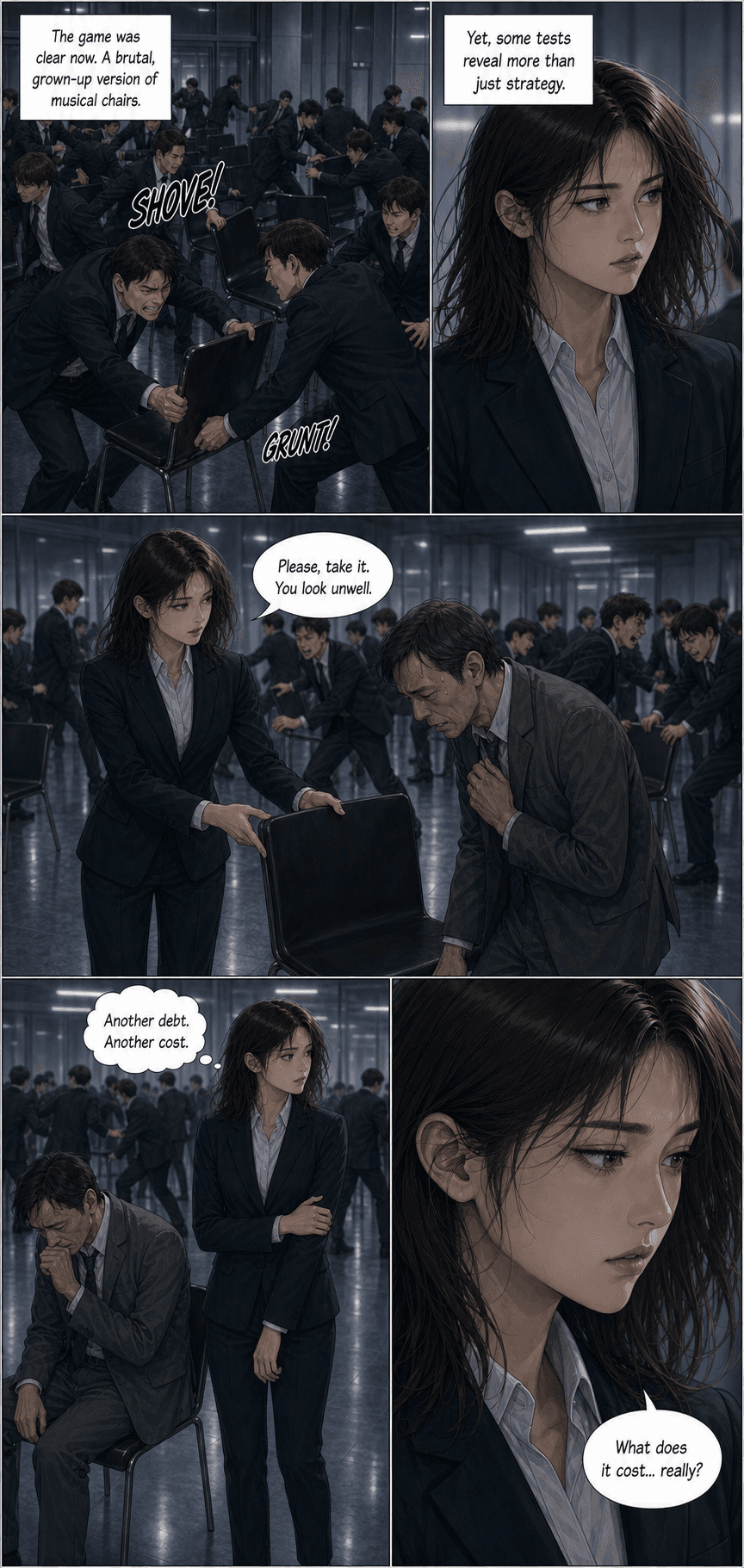 One Hundred Chairs, page 5 of 9, Manhwa style