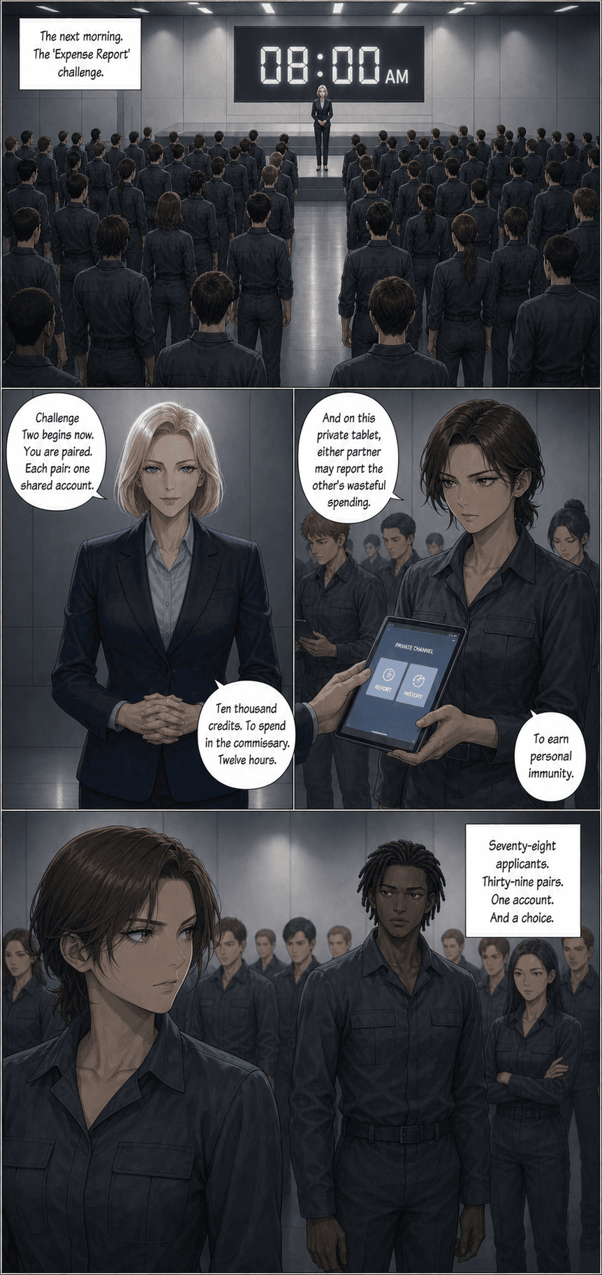 The Expense Report, page 2 of 8, Manhwa style