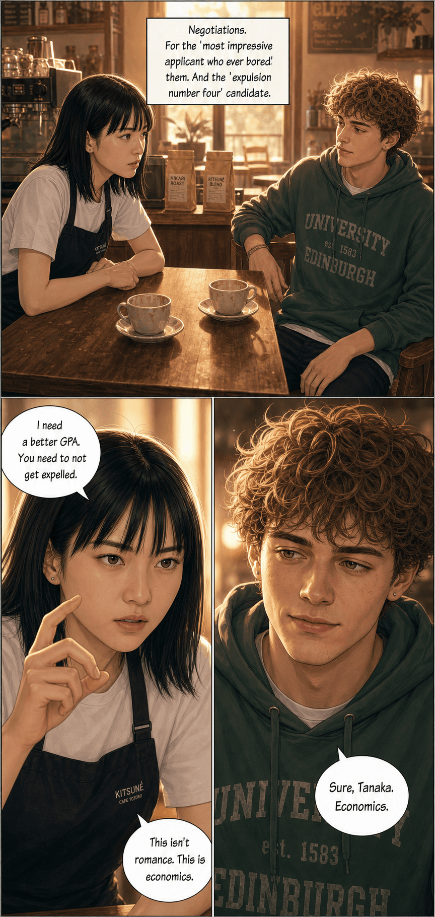 The Napkin Contract, page 5 of 9, Romance Webtoon style