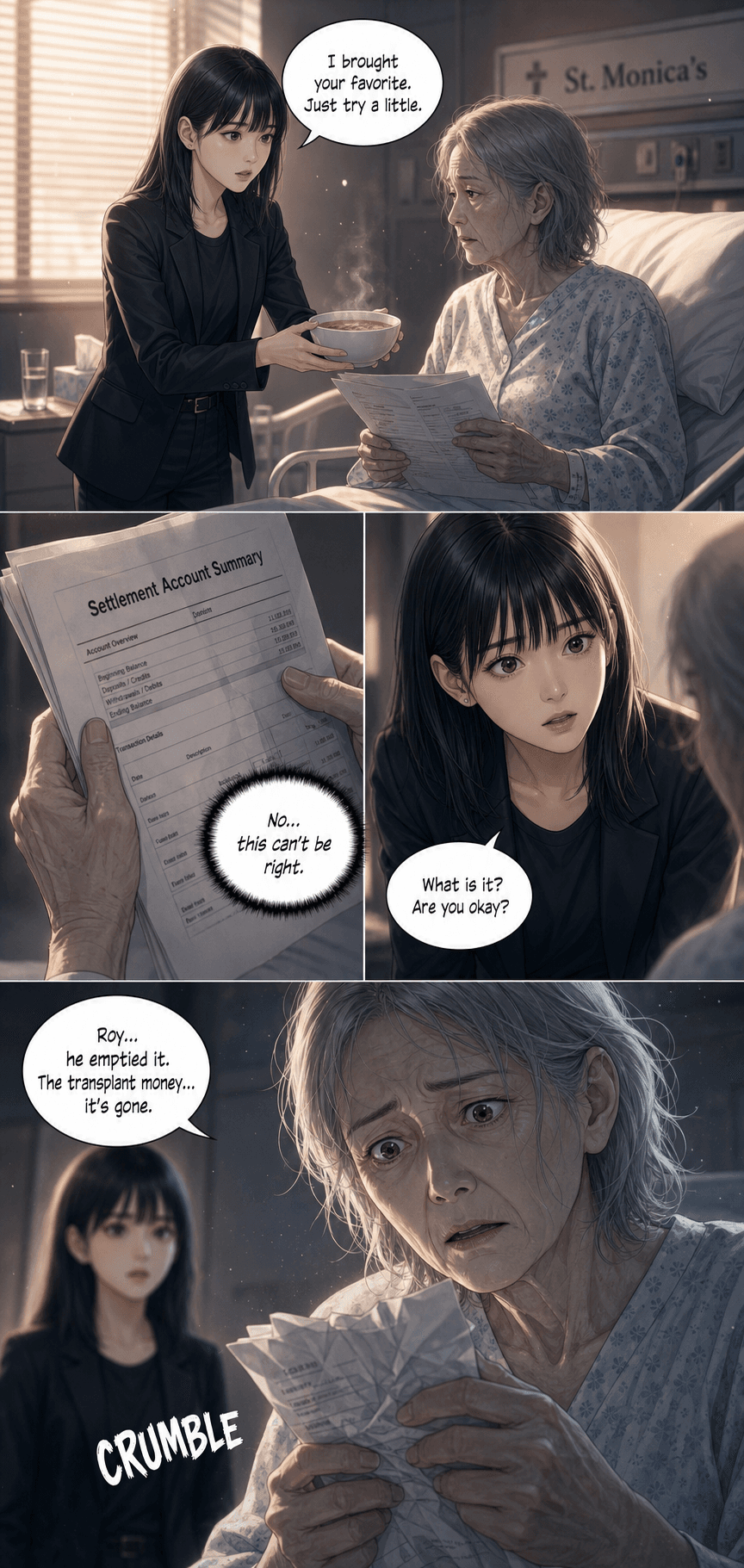Receipts, page 5 of 8, Romance Webtoon style