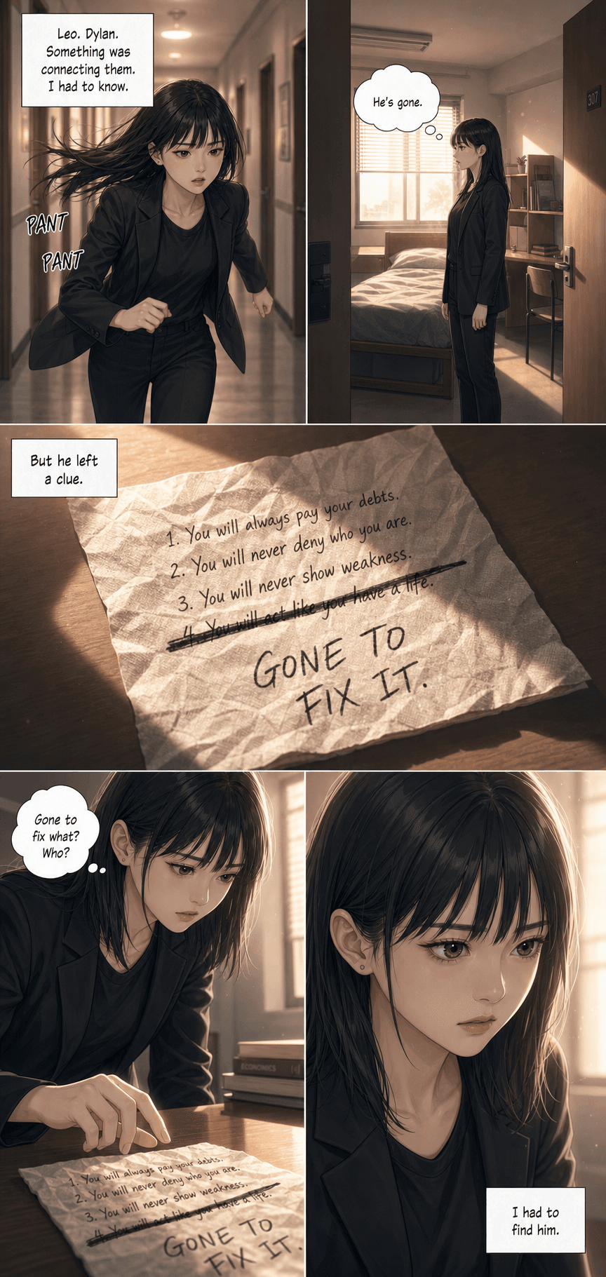 Receipts, page 7 of 8, Romance Webtoon style