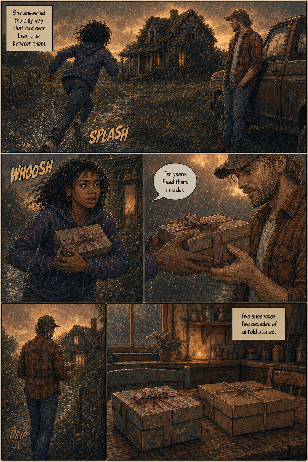 Two Shoeboxes, page 3 of 9, Love Story style