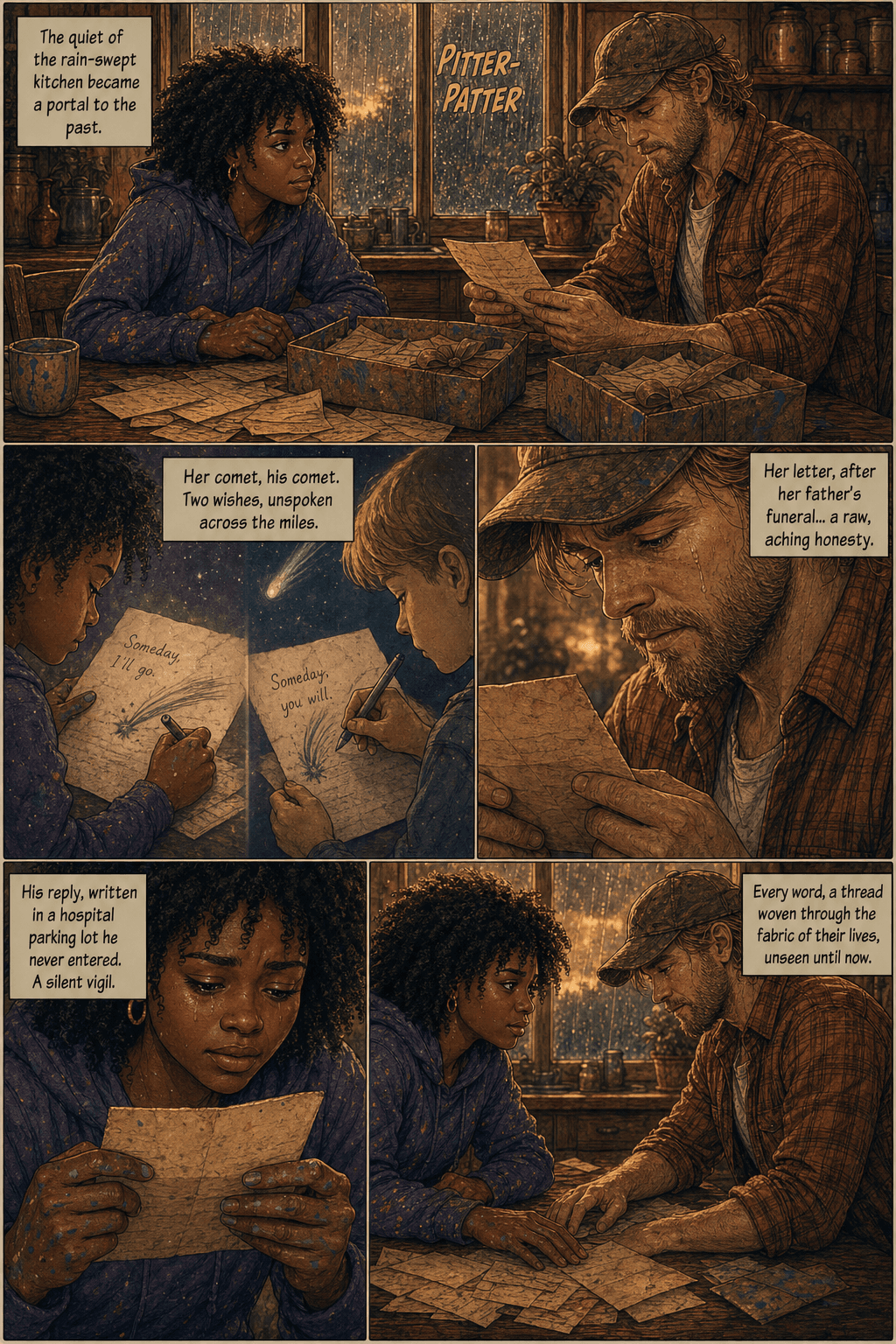 Two Shoeboxes, page 4 of 9, Love Story style
