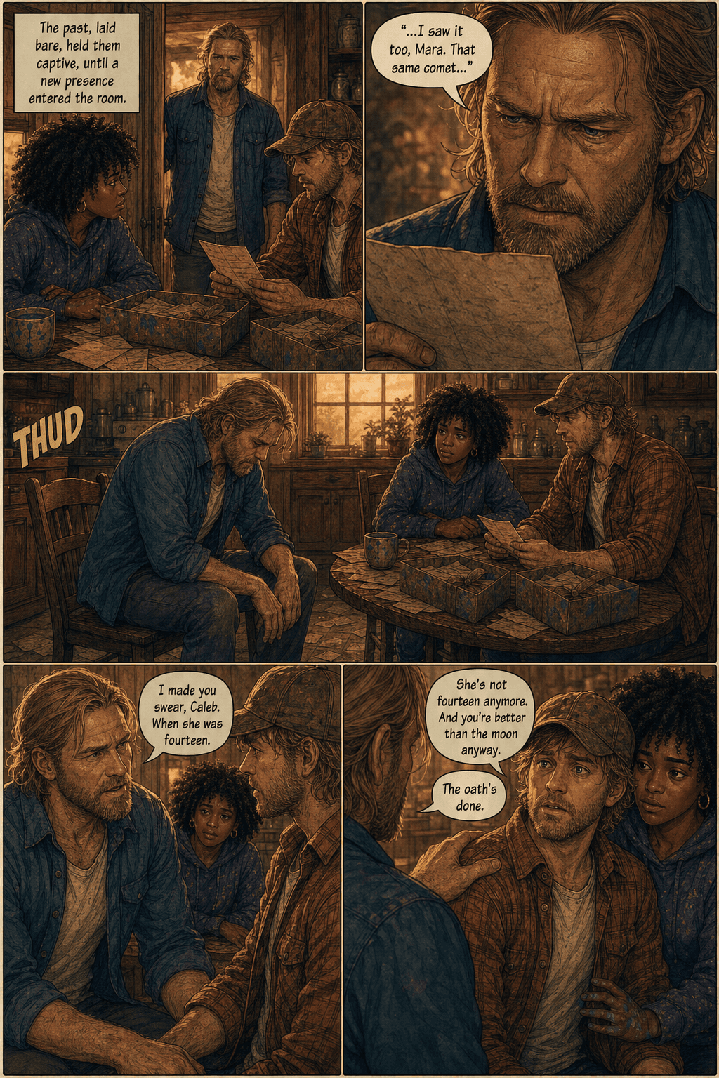 Two Shoeboxes, page 5 of 9, Love Story style